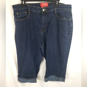 Jeanbay Medium Washed Capris Pants Sz 16W